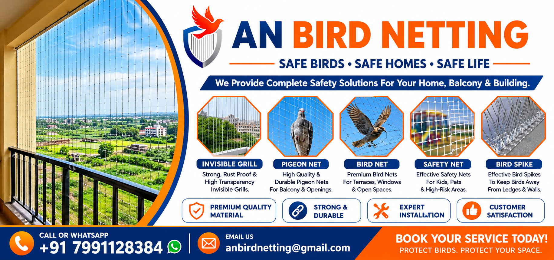 Bird Netting Safety Solutions Banner